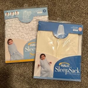 Halo sleepbag bundle,  both NIB SIZE: newborn & small
